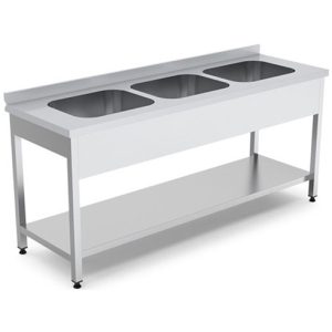 Work Tables with 3 Sink 600 - 700 (Demounted)